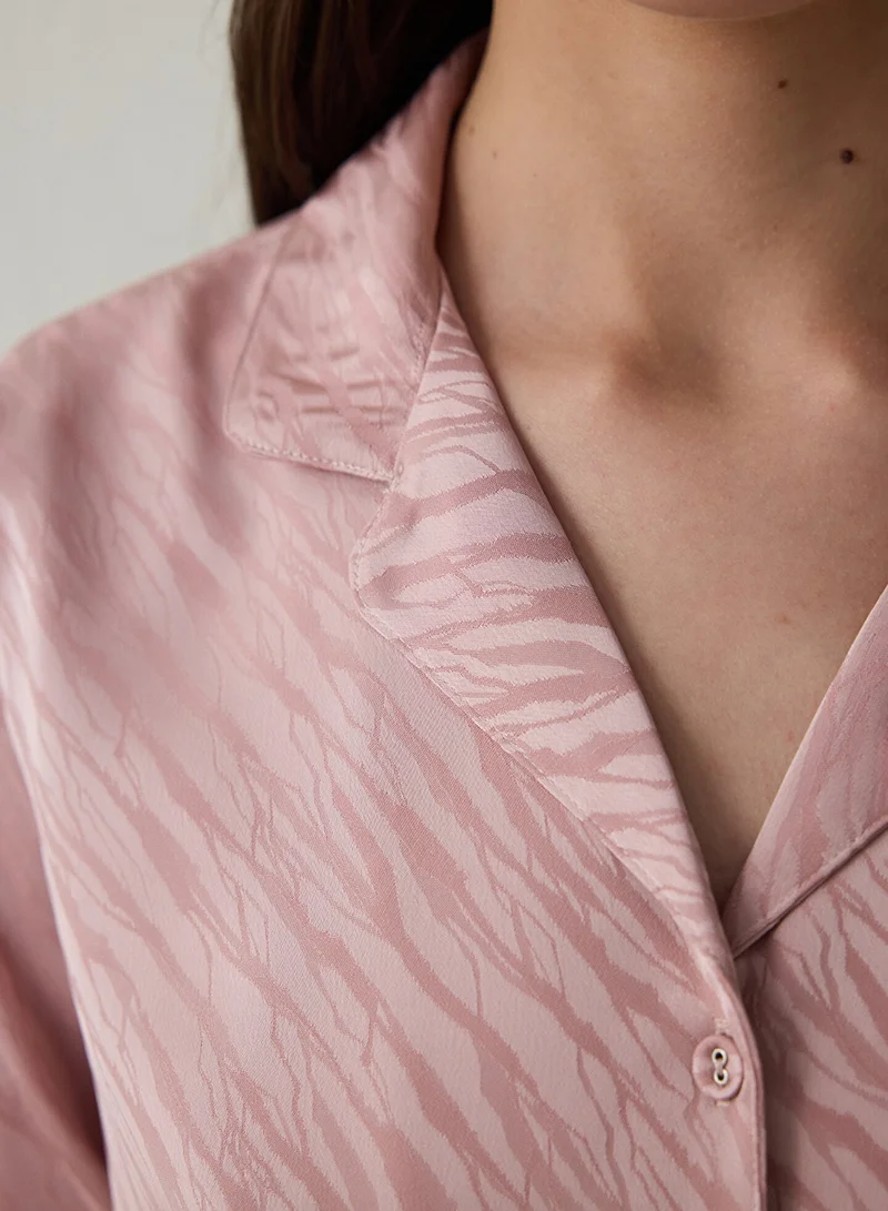 Penti Rose Penti Rose Emma Shirt Collar Long Sleeve Satin Pajama Set for Women | Best Price UAE
